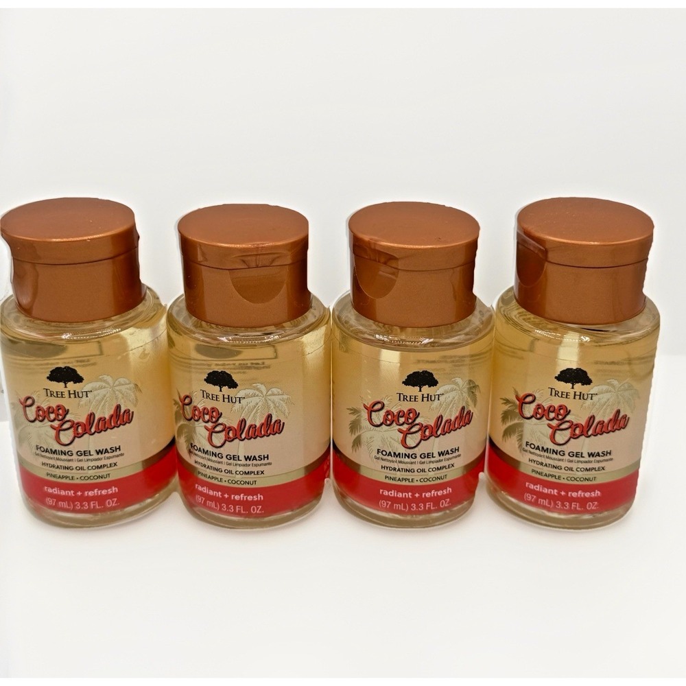 4X- Tree Hut‎ Coco Colada Foaming Gel Wash Pineappple Coconut Radiant Refresh